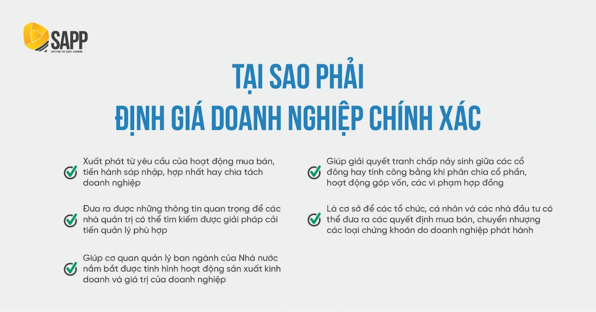 tại sao phải định giá doanh nghiệp