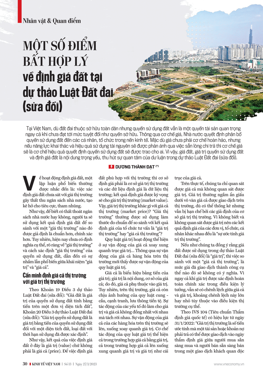 Một số điểm bất hợp lý về định giá đất tại dự thảo Luật Đất đai sửa đổi - Ảnh 1